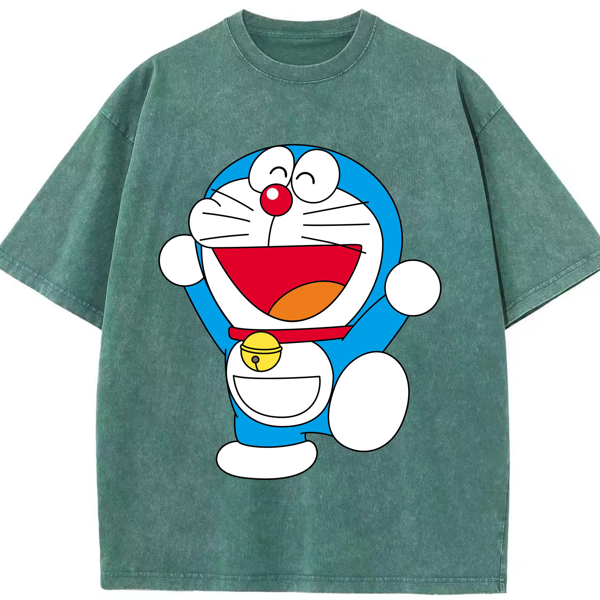 （画像用） ドラえもん Doraemon 綿100% ヴィンテージ風 半袖Tシャツ（フロントプリント）